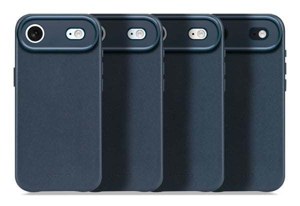 Decoded læderbagcover - beskyttende læderetui til iPhone 17 Air kompatibel med MagSafe (navy shadow)