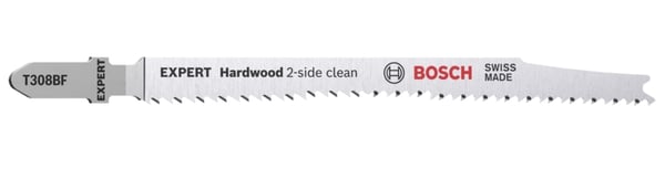 Bosch EXPERT ‘HARDWOOD 2-SIDE CLEAN’ T308 BF Kuviosahanterä Kaksoismetalli 5 kpl