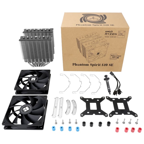 Miniatyrbillede 8 af 9: Thermalright Phantom Spirit 120 SE Processor Luftkøler 12 cm Sort 1 stk