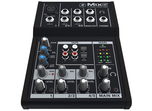 Mackie Mix5 5 kanaler 20 - 30000 Hz Sort