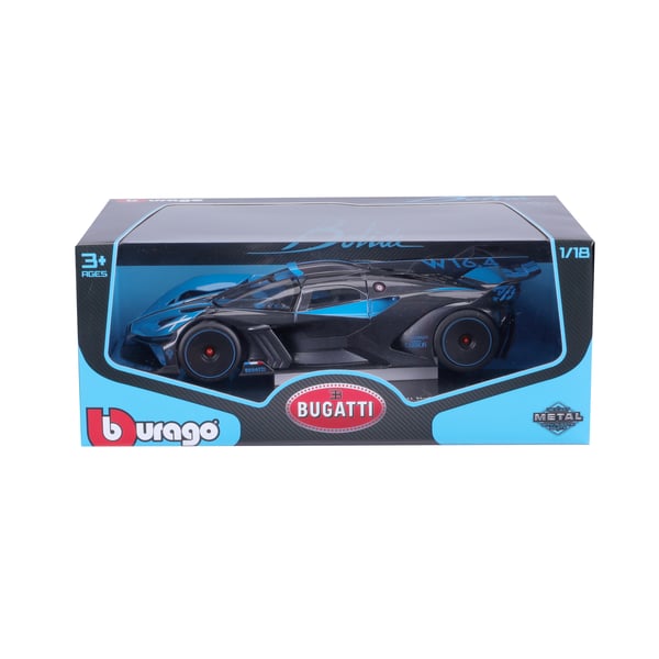 Miniatyrbillede 4 af 6: BBURAGO Bugatti Bolide Sportsbil model Formonterede 1:18