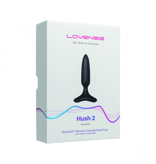 Pikkukuva 3 / 5: Lovense Hush 2 Anustappi Musta Pii 1 kpl