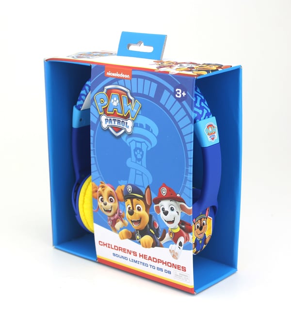 OTL Technologies PAW Patrol Chase Blue Kids Hörlurar Kabel Huvudband Spela Blå, Gul