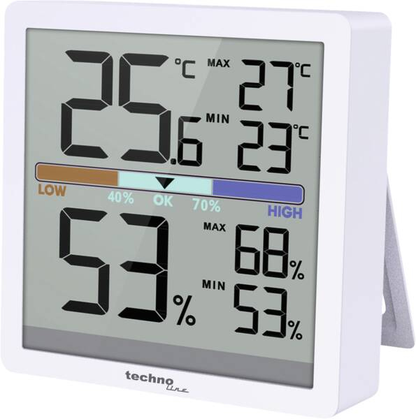 Technoline WS 9472 hygrometer & psycrometer Indendørs Elektronisk hygrometer Hvid