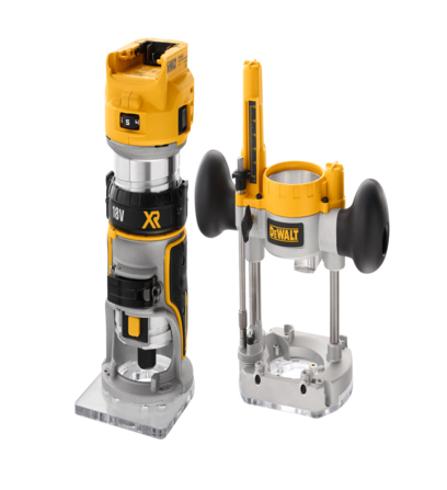 Pikkukuva 2 / 8: DeWALT DCW604NT-XJ yläjyrsin ja trimmeri Musta, Keltainen 25500 RPM