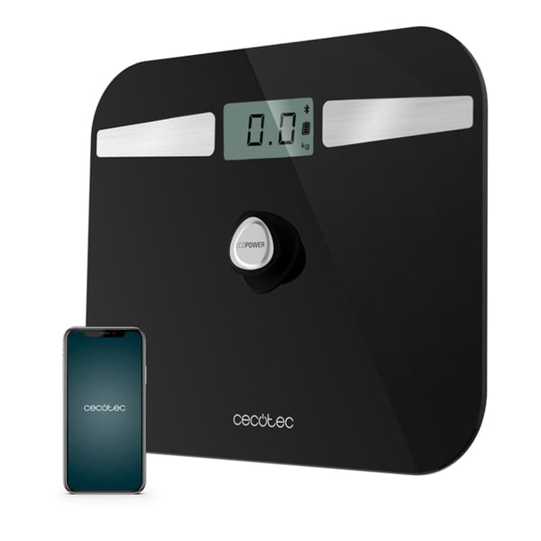 Cecotec Surface Precision EcoPower 10200 Smart Healthy Torg Svart, Silver Elektronisk personvåg
