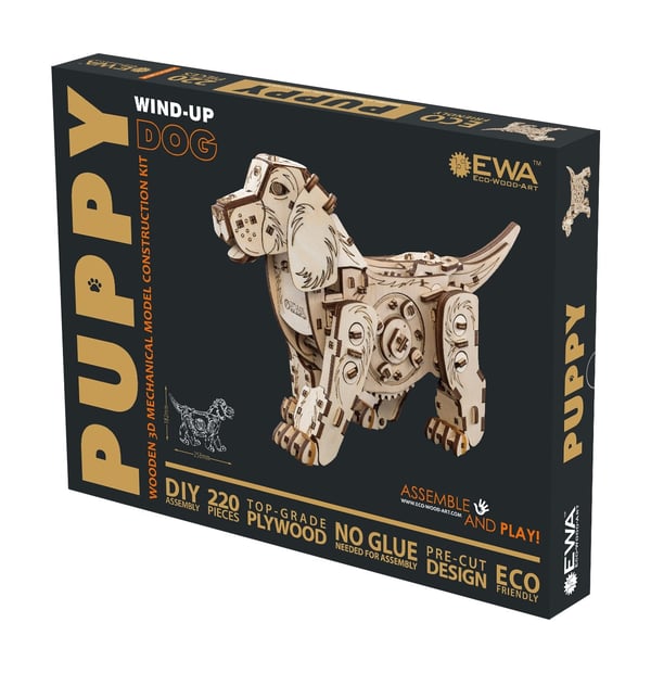 Pikkukuva 4 / 7: Eco Wood Art Puppy 3D-palapeli 220 kpl Eläimet
