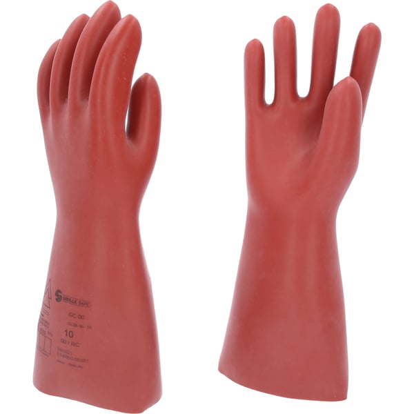 KS Tools 117.0078 beskyttende håndbeklædning Isolerende handsker Rød Latex