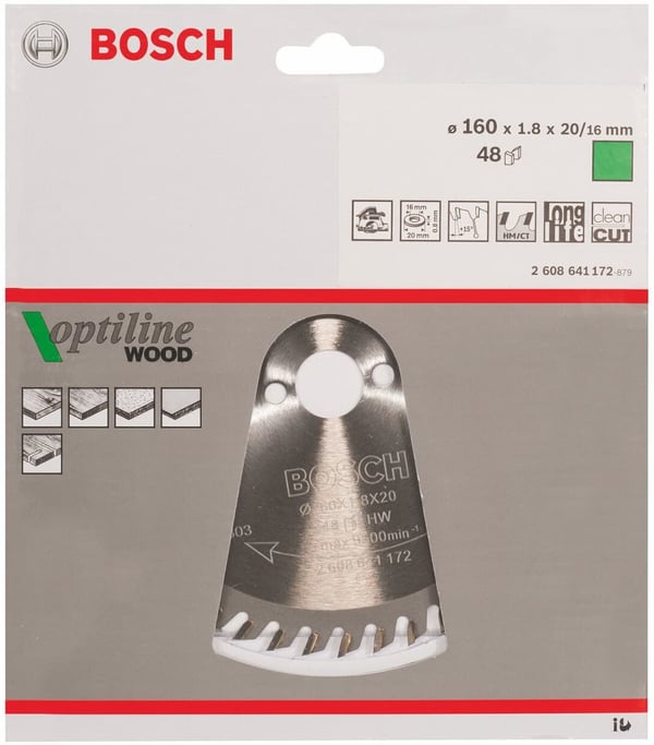 Bosch ‎2608641172 pyörösahanterä 16 cm 1 kpl