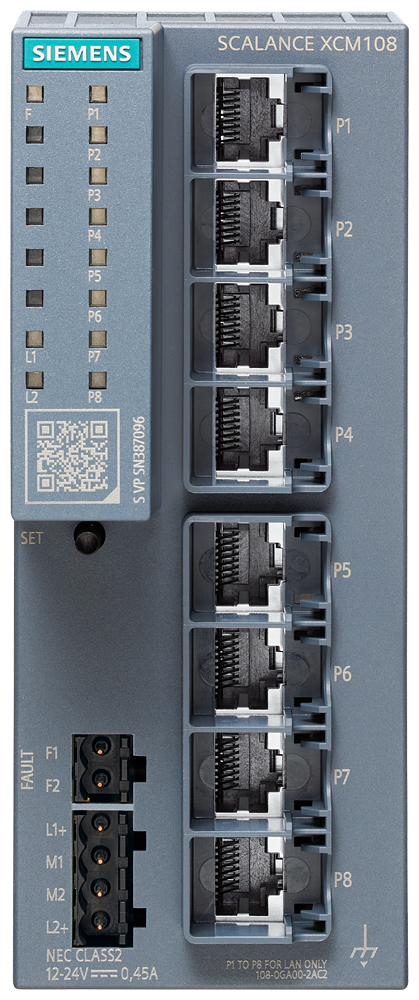 Miniatyrbild 4 av 4: Siemens 6GK5108-0GA00-2AC2 nätverksswitchar Ohanterad