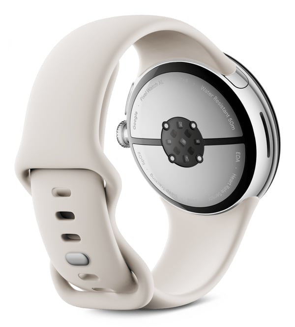 Miniatyrbillede 3 af 4: Google Pixel Watch 3 AMOLED 45 mm Digital Berøringsskærm Sølv Wi-Fi GPS (satellit)