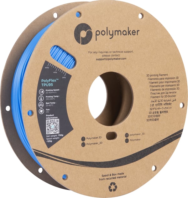 Miniatyrbild 1 av 7: Polymaker PD01005 Material för 3D-utskrifter Blå 750 g