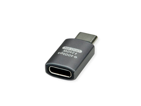 Miniatyrbild 1 av 3: ROLINE 12.03.2931 kabelomvandlare (hane/hona) USB Type C Silver