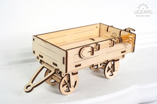 Miniatyrbillede 5 af 11: UGears Tractor`s Trailer 3D puslespil 68 stk