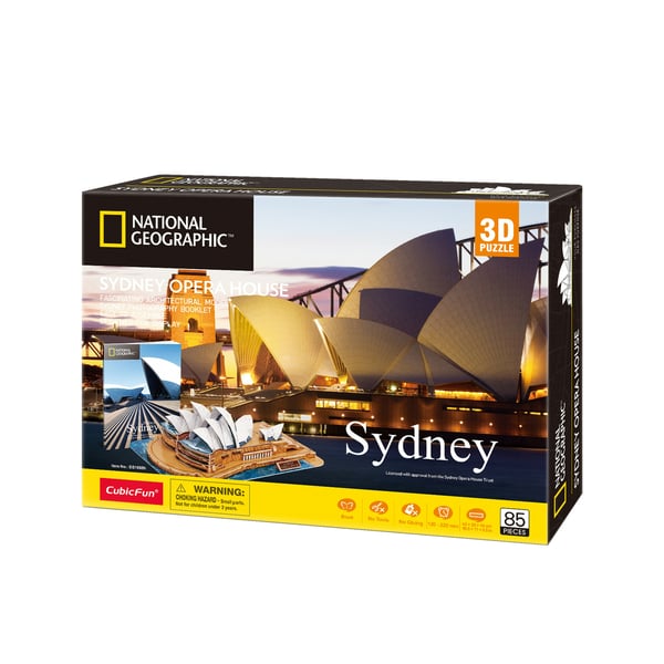 Miniatyrbild 3 av 4: CubicFun DS1088h 3D-pussel 85 styck Byggnader