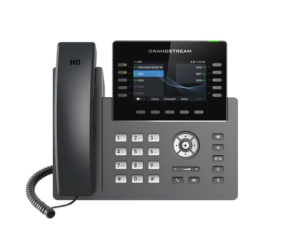 Miniatyrbild 1 av 3: Grandstream Networks GRP2615 IP-telefoner Svart, Grå 10 linjer TFT Wi-Fi