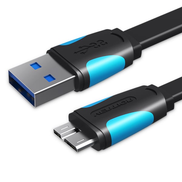 Vention VAS-A12-B025 USB-kabel USB 3.2 Gen 1 (3.1 Gen 1) 0,25 m USB A Micro-USB B Sort