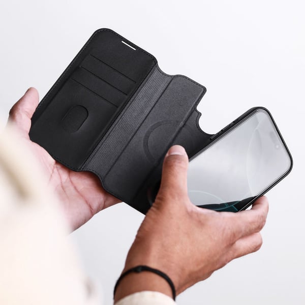 Miniatyrbillede 2 af 6: Vonmählen Vegan Leather Folio mobiltelefon etui 16 cm (6.3") Folie Sort