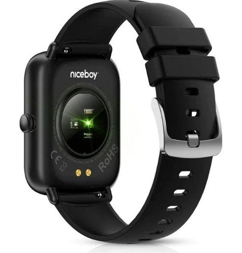 Miniatyrbillede 4 af 4: Niceboy WATCH3LITEBK Smartwatch og sportsur 4,29 cm (1.69") Digital 240 x 280 pixel Sort