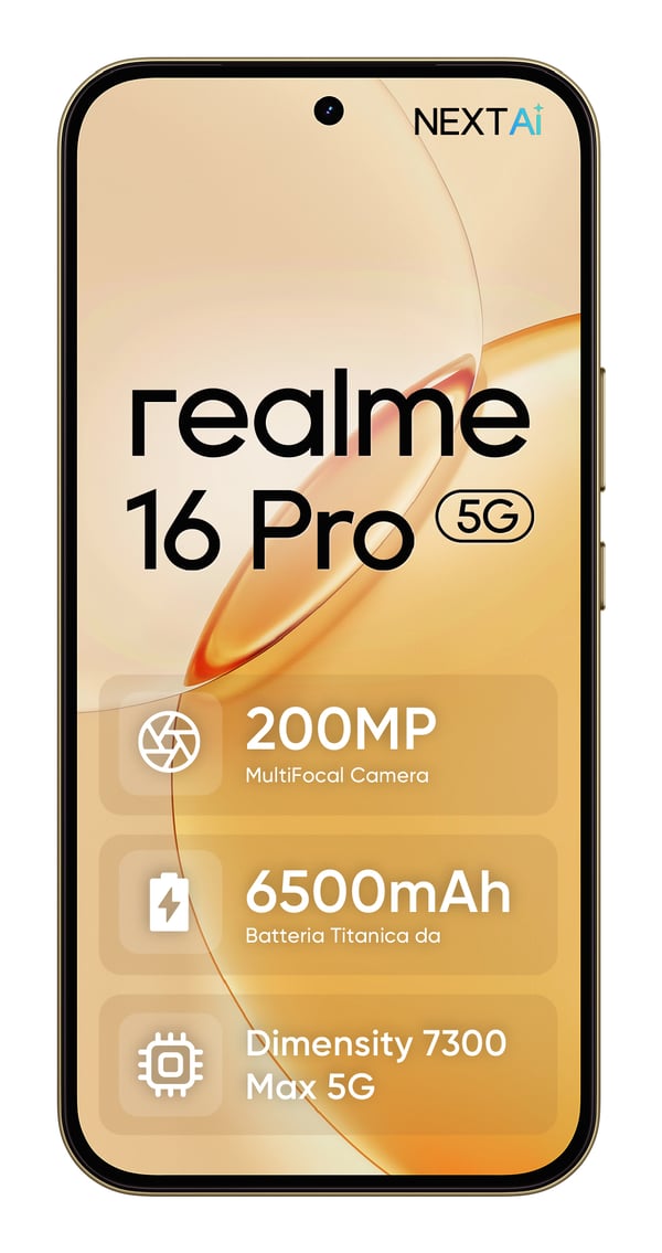 realme 16 Pro 17,3 cm (6.8") Dubbla SIM-kort 5G 8 GB 256 GB 6500 mAh Guld