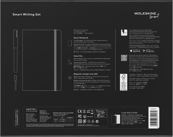 Moleskine Smart Writing Set muistikirja 176 arkkia Musta