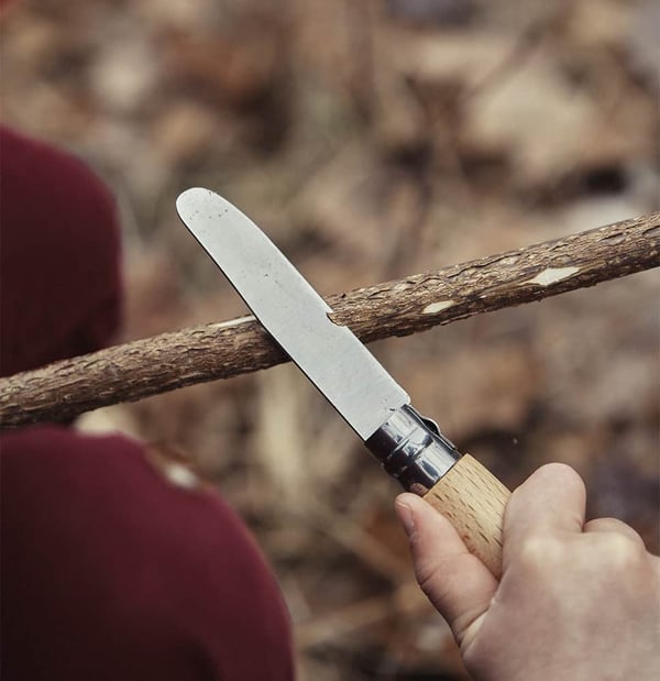 Pikkukuva 4 / 6: Opinel 001696 taskuveitsi Camper/scout Harmaa, Puu