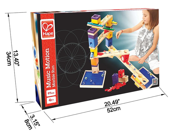 Miniatyrbild 8 av 10: Hape Quadrilla Music Motion Marble Run