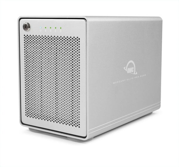 Miniatyrbillede 8 af 8: OWC Mercury Elite Pro Quad HDD kabinet Sølv 2.5/3.5"