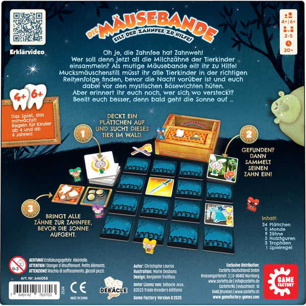 Game Factory Die Mäusebande 20 min Korttipeli Memory