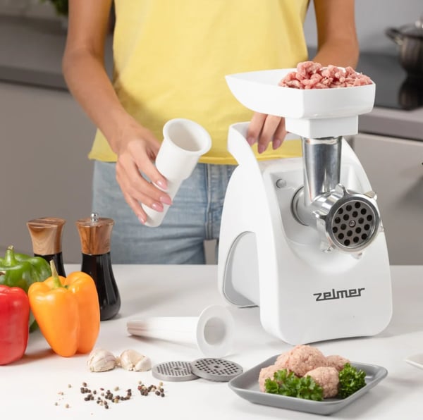Zelmer ZMM9801B köttkvarn 2200 W Rostfritt stål, Vit