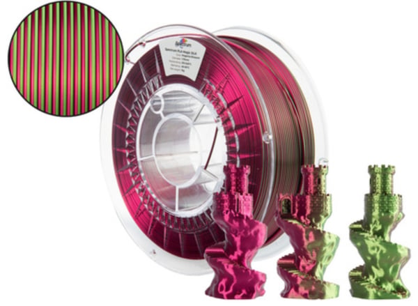 Spectrum Filaments 81408 Material för 3D-utskrifter Polylaktidsyra (PLA), Siden Multifärg 1 kg