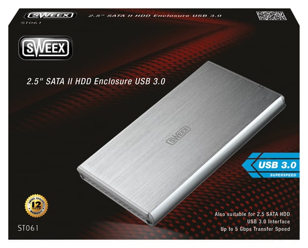 Sweex ST061 drevkabinet Sølv 2.5"