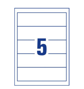 Miniatyrbillede 3 af 4: Avery C32267-25 print etiket Hvid Selvklæbende printeretiket