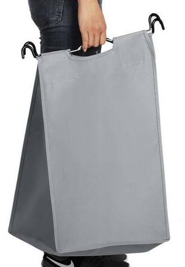 Songmics LSF005GS tvättkorg 140 l Rektangulär Nylon, Polyester, Stål Grå