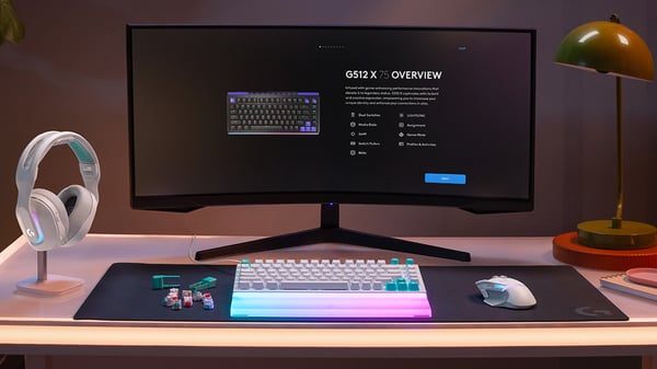 Logitech G G512 X 75 PALM REST rannetuki Valkoinen