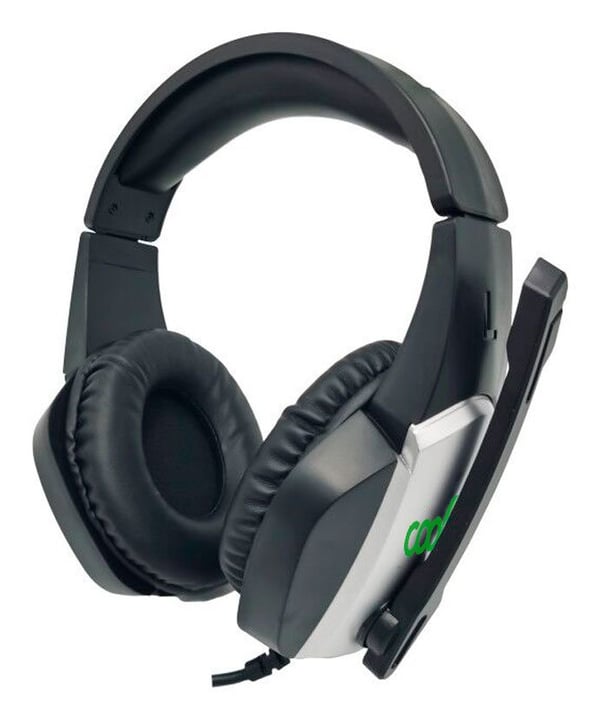COOL Accesorios 8434847045801 hovedtelefoner/headset Ledningsført Spil Sort, Sølv