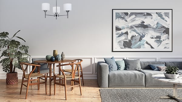Miniatyrbillede 4 af 5: Activejet Klassisk lysekrone vedhæng loftslampe MIRA Chrome 5xE27 til stuen