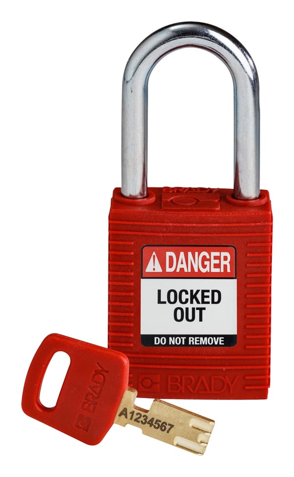 Miniatyrbild 1 av 5: Brady SafeKey Konventionellt hänglås 1 styck
