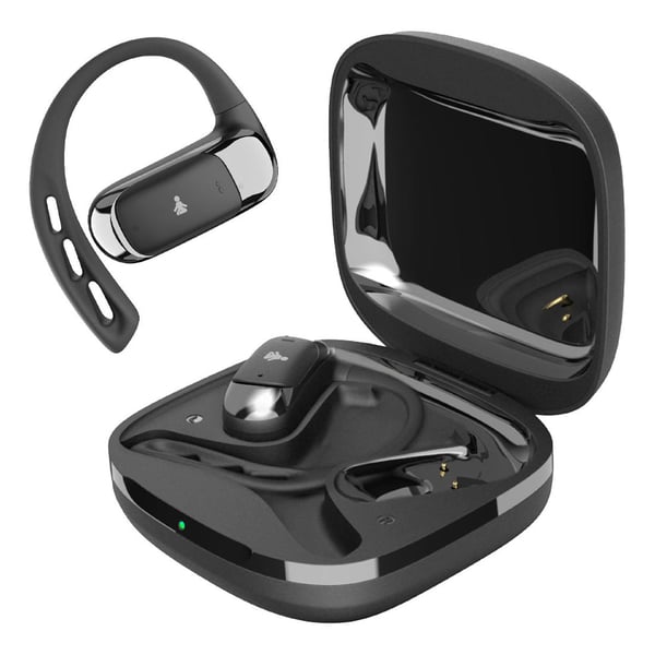 Miniatyrbillede 1 af 3: FITPADDY Sportivi Open-Ear Headset Trådløs Ørekrog Opkald/musik Sort