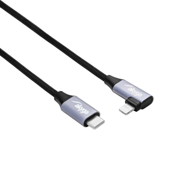 Pikkukuva 2 / 3: Akyga AK-USB-55 Lightning-kaapeli 0,3 m Musta