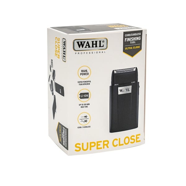Wahl Super Close Vekselstrøm/batteri Sort