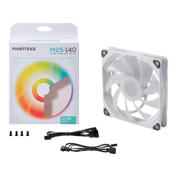 Phanteks M25 Datorväska Fan 14 cm Vit 1 styck