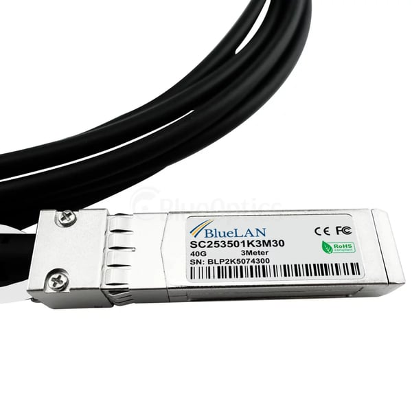 BlueOptics 10202-BL InfiniBand og fiberoptisk kabel 1 m QSFP 4xSFP+ Sort