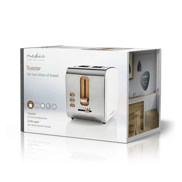 Nedis KABT510EWT brödrostar 6 2 skivor 900 W Vit