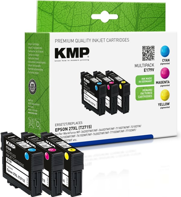 KMP E179V blækpatron Blå, Magenta, Gul