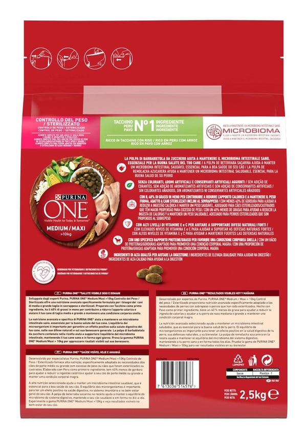 Miniatyrbillede 3 af 3: Purina ONE 12370117 tørfoder til hund 2,5 kg Voksen Ris, Tyrkiet