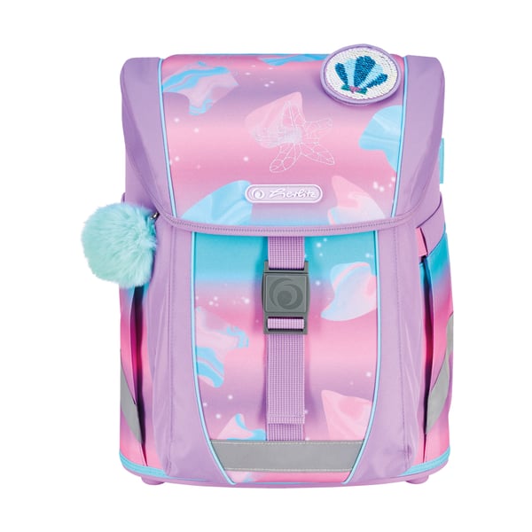 Herlitz FiloActive XL Plus Ocean Lights skolväskekombination Flicka Polyester Blå, Rosa