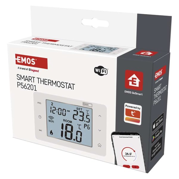 Emos P56201 termostat Vekselstrøm Hvid