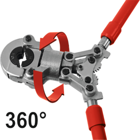 Miniatyrbillede 4 af 9: Yato YT-21735 hydraulisk håndkrympe værktøj Rød Stål 360°