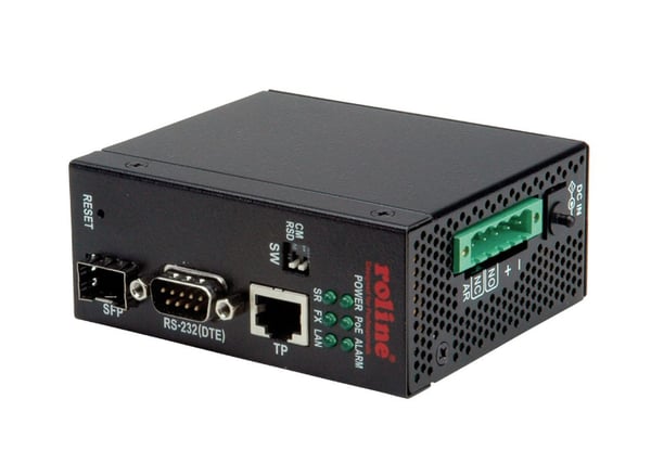 Miniatyrbillede 3 af 4: ROLINE 21.13.1138 netværksomformer til medie 100 Mbit/s Multitilstand Sort